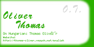 oliver thomas business card